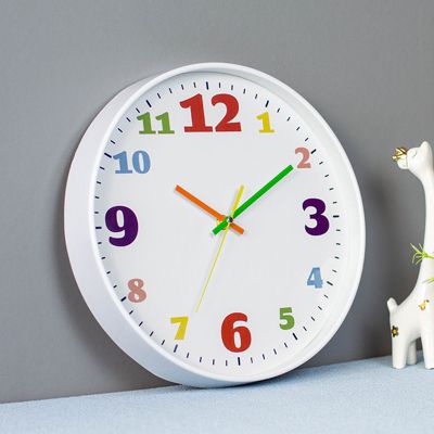 Timer Enfant Horloge Murale Pédagogique Enfant 30 Cm - Chiffres 3D Colorés - Mouvement Silencieux - Pour École/Chambre Horloge Enfant Apprentissage