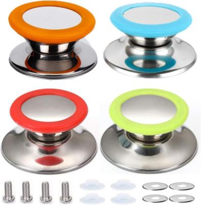 BASHLWUA 4 Pcs Couvercle Casserole, Boutons Couvercle Casserole, Pièces Rechange Pour Cuisinière à Usage Domestique