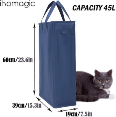 Panier à Linge Rond Pliable Imperméable – Poignées, Taille M (49,6x15,7 Cm), Pour Vêtements, Jouets, Couvertures - 8