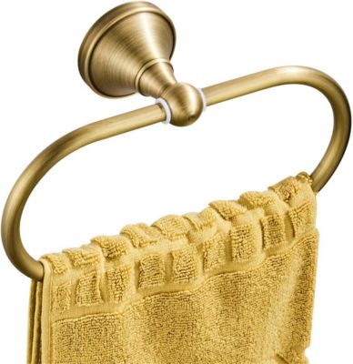 BASHLWUA Anneau-Torchon Porte-Serviette(Bronze brossé) Ovale en Laiton Antique Support-Serviette pour Accessoires de Cuisine Salle