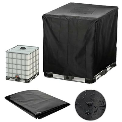 BASHLWUA Bâche Cuve 600l, Collecteurs D'eau de Pluie Bache, Adapté au RéServoir D'eau de Baril de Pluie Extérieur 600l, Couverture