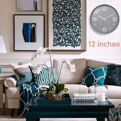 Horloge Murale Ronde 30cm Silencieuse - Sans Tic-tac, Design Moderne Et Minimaliste | Pour Salon, Chambre, Bureau - 9