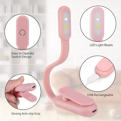 Lampe De Lecture LED Rechargeable Avec Clip – Flexible 360°, Veilleuse Pour Livre