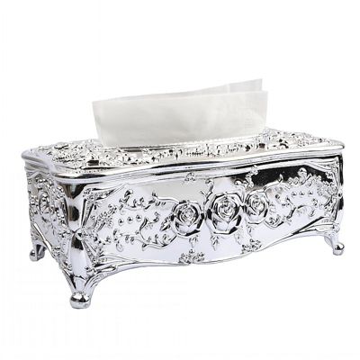 BASHLWUA Porte-boîte à mouchoirs couverture salle de bain bureau, porte-mouchoir en argent
