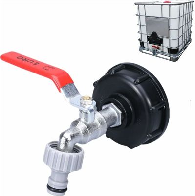 BASHLWUA Robinet Cuve 1000L Avec Adaptateur Robinet Tuyau Arrosage, S60X6 IBC Raccord Robinet, Robinet de Jardin pour Recuperateur