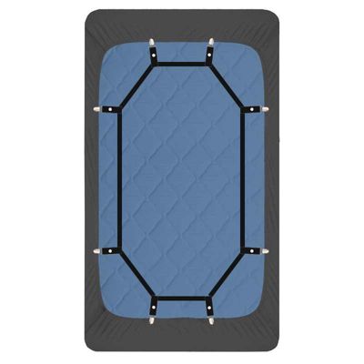 BASHLWUA Sangles de support de draps - Clips de préhension robustes - Cordon de parachute renforcé - Tendeur de drap de lit à 360