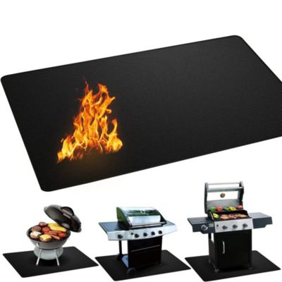 BASHLWUA Tapis Anti Feu Ignifuge Tour 122 x 76CM Plaque Anti Feu Fire Pit Mat Tapis Ignifuge Brasero Réutilisable et Imperméable R