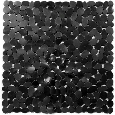 BASHLWUA Tapis de Douche Antiderapant,54x54cm(Noir) Tapis de Douche Carrés,Tapis de Baignoire Antidérapant et Anti-moisissure,Tapi