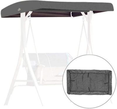 BASHLWUA Toile de Rechange pour Balancelle, Housse de Rechange 3 Places, Toit Balancelle de Jardin, Impermeable Couverture Auvent