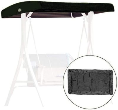 BASHLWUA Toile de Rechange pour Balancelle, Housse de Rechange 3 Places, Toit Balancelle de Jardin, Impermeable Couverture Auvent