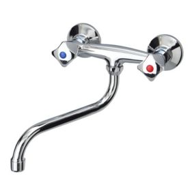 Bassin Bec 'S' Chrome Melangeur evier Robinet Classic Deux Poignees Motif