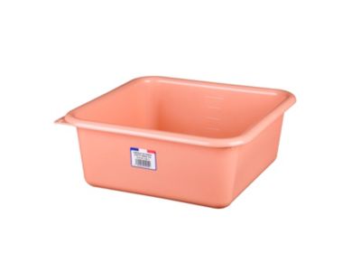 Bassine cuvette carrée 5.5L coloris pêche
