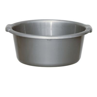 Bassine en plastique ronde grise 11L Ø38 x H. 16 cm | Castorama