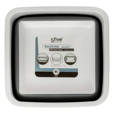 Bassine retractable 8L blanc gris - 5five