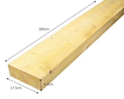 Bastaing traité - 175 x 63 mm, L.3 m
