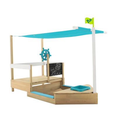 Bateau de jeu TP Toys Ahoy en bois coloris marron et bleu