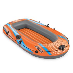 Bateau Gonflable pour 1 Adulte et 1 Enfant Bestway Kondor Elite 2000 Raft 196x106x31 cm avec Poignees et Sol Gonflable