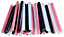 Bâton de colle pailletée pour décoration Ø7mm x 94mm, lot de 36 x 3 couleurs (blanc, noir, or)