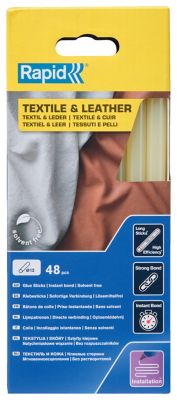 Bâtons de colle pour textiles & cuirØ12mm x 190mm, lot de 48
