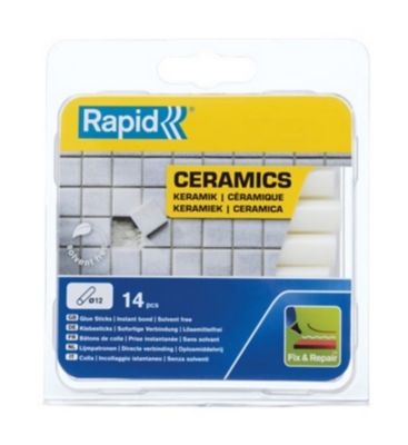 Bâtons de colle Rapid pour céramiques 12 mm, 14 pièces