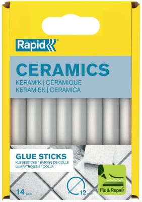 Bâtons de colle Rapid pour céramiques 12 mm, 14 pièces