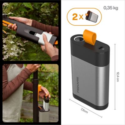 Batterie d'outils de jardin vendue par 2 Fiskars BT12 tension 12V 4Ah
