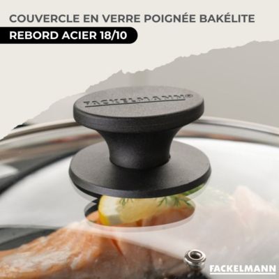 Batterie de cuisine 3 poêles 20/24/28 cm et couvercles, 3 faitouts 16/20/24 cm et 6 ustensiles Fackelmann Eterna