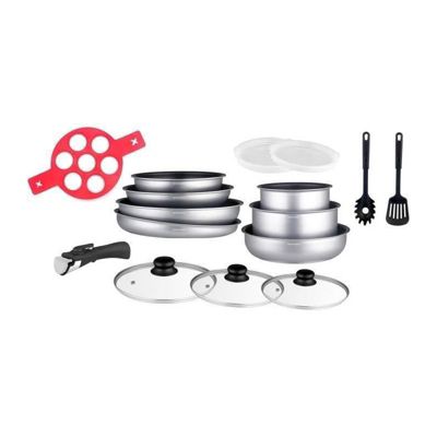 Batterie de cuisine Arthur Martin AM3950 16 pieces - Aluminium - Poignée amovible - Tous feux dont induction