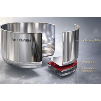 SHOP-STORY Batterie De Cuisine Inox Arthur Martin 10 Pièces - Tous Feux Dont Induction, Poêles Et Casseroles Antiadhésives