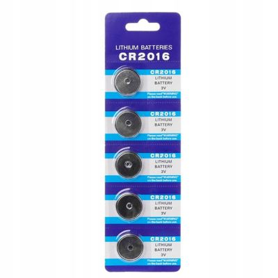 Batteries Lithium CR2016 3V - Lot de 5, 220 mAh, 20 mm x 1,6 mm, Pour Télécommandes, Montres, Jouets