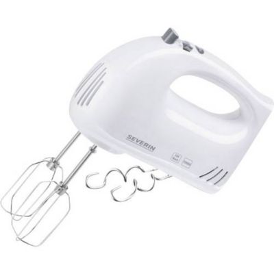 Batteur à main HM3820 300 W blanc - 5 vitesses avec turbo, 2 fouets et 2 crochets inox