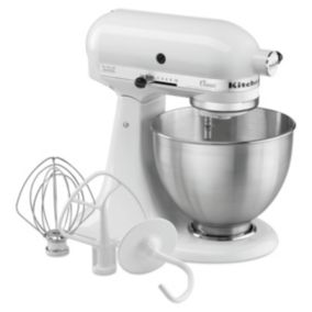Batteur Professionnel 4.28 litres 5K45SSEWH - deux coloris - KitchenAid - Blanc - l0.1- L0.1- P0.1- h0.1