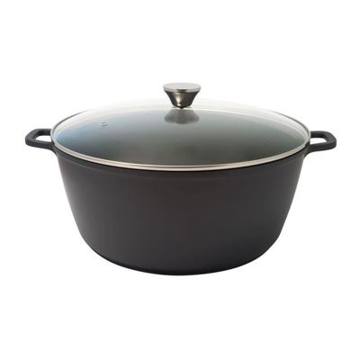 BAUMALU - Mijoteuse haute - 13 Litres - Couvercle verre - 36 cm