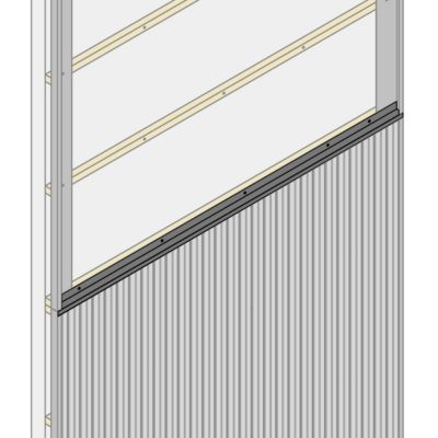 Bavette de démarrage et de jonction pour bardage et parement Le Profileur Français XL45 en acier noir mat L.2.3m
