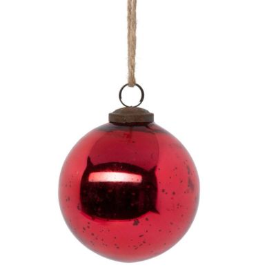 Bdn verre 100mm rouge brillant - feeric lights & christmas