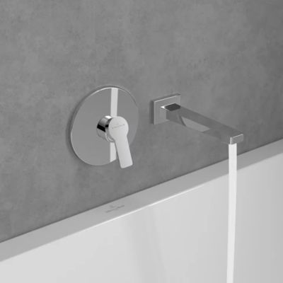 Bec de baignoire VILLEROY ET BOCH  Architectura Square montage mural Chrome
