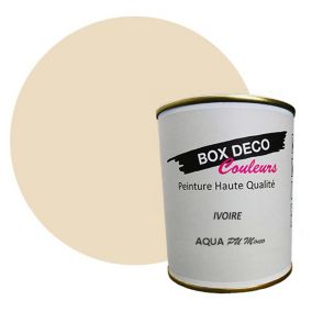 Beige Ivoire Peinture meuble cuisine et salle de bain aspect satin Aqua PU MONO - Beige Ivoire - 750ml