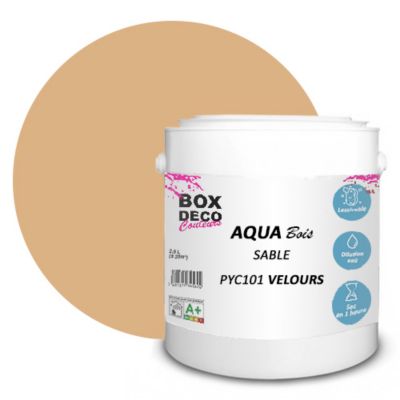 Beige Sable Peinture meuble bois acrylique aspect velours-satin Aqua Bois - Beige Sable - 2.5L