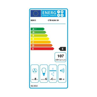 BEKO Hotte tiroir débit 420 m3/h - CTB6250XH