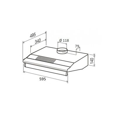 BELDEKO Hotte Casquette 60 cm Blanc 240 m3/h 100W - Marque Française