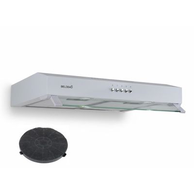 BELDEKO Hotte Casquette 60 cm Blanc Performance A+ - Marque Française
