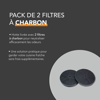 BELDEKO Hotte Casquette 60 cm Inox 240 m3/h + 2 Filtres - Marque Française