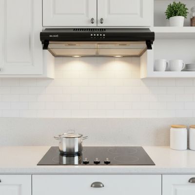 BELDEKO Hotte Casquette 60 cm Noir 240 m3/h 100W - Marque Française