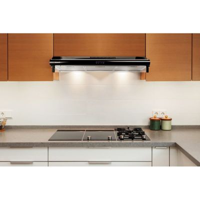 BELDEKO Hotte Casquette 90 cm Noir 420 m3/h 100W - Marque Française