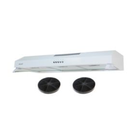BELDEKO - Hotte casquette / Visière / Rivage 90 cm - Blanche - 200W - Double moteur - 438 m3/H
