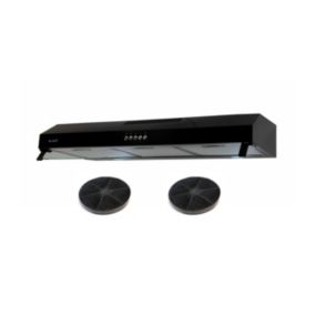BELDEKO - Hotte casquette / visière Rivage 90 Cm - NOIR - Double moteur - 200W - 438 m3/h