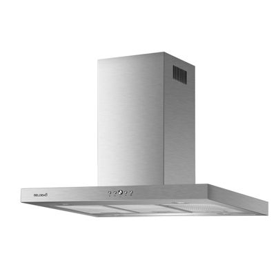 BELDEKO Hotte Îlot 90 cm Inox 553 m3/h 3 Vitesses - Marque Française