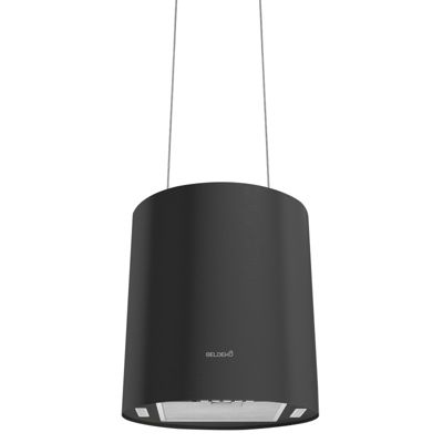 BELDEKO Hotte Îlot Noir 550 m3/h Suspendue 3 Vitesses - Marque Française