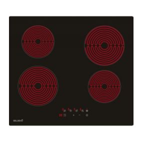 BELDEKO Plaque de cuisson Vitrocéramique 4 feux - 6000W - sensitive