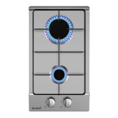 BELDEKO Plaque Gaz 2 Feux Domino 30 cm 4000W Inox - Marque Française